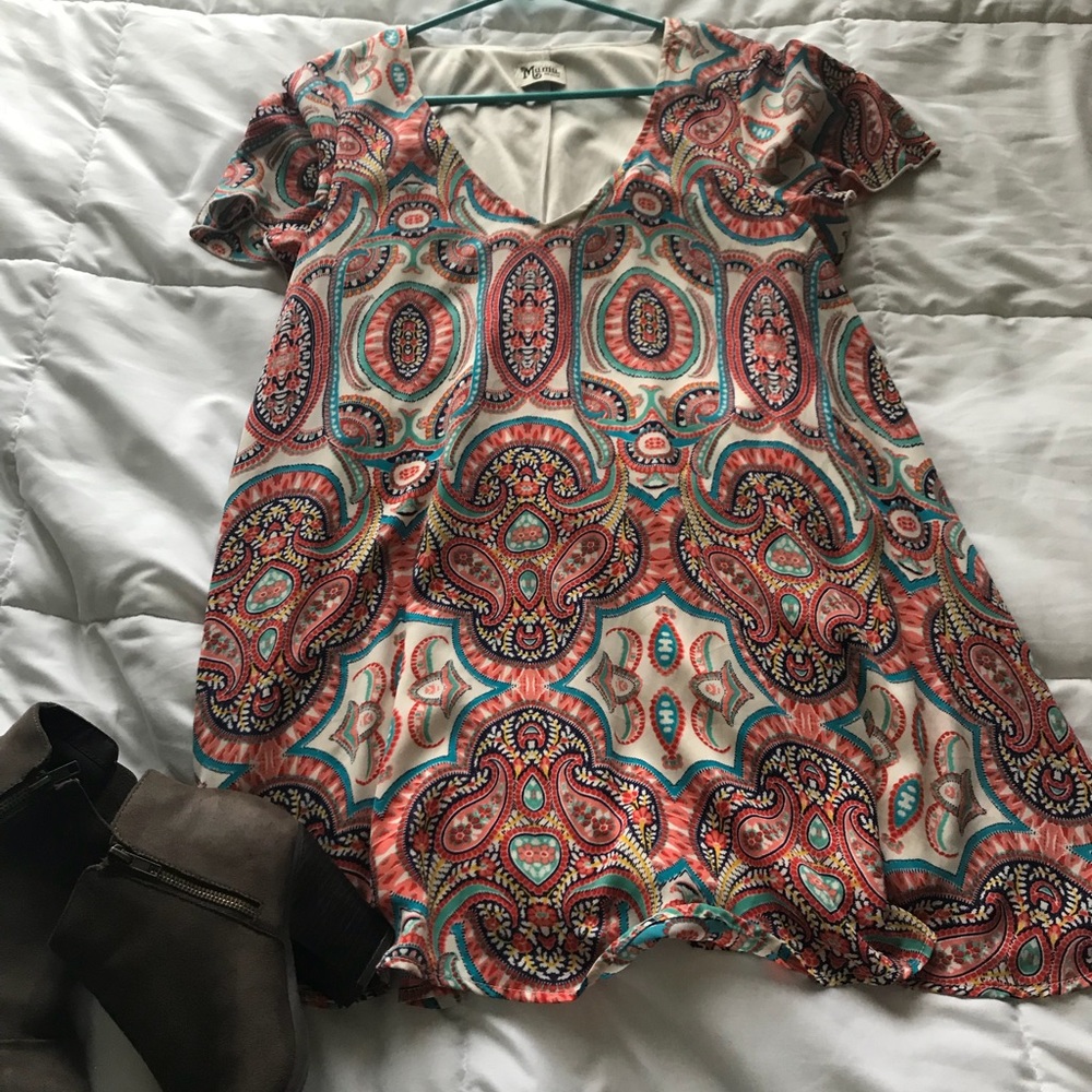 Printed Flowy Dress